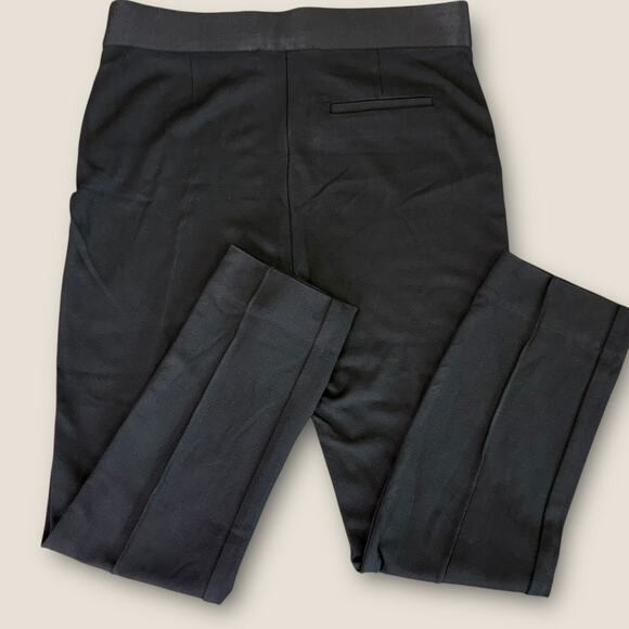 Everlane Crop Ponte Stretch Leggings Pants Mid Rise Women Size 2 Black Side Zip - Picture 3 of 12